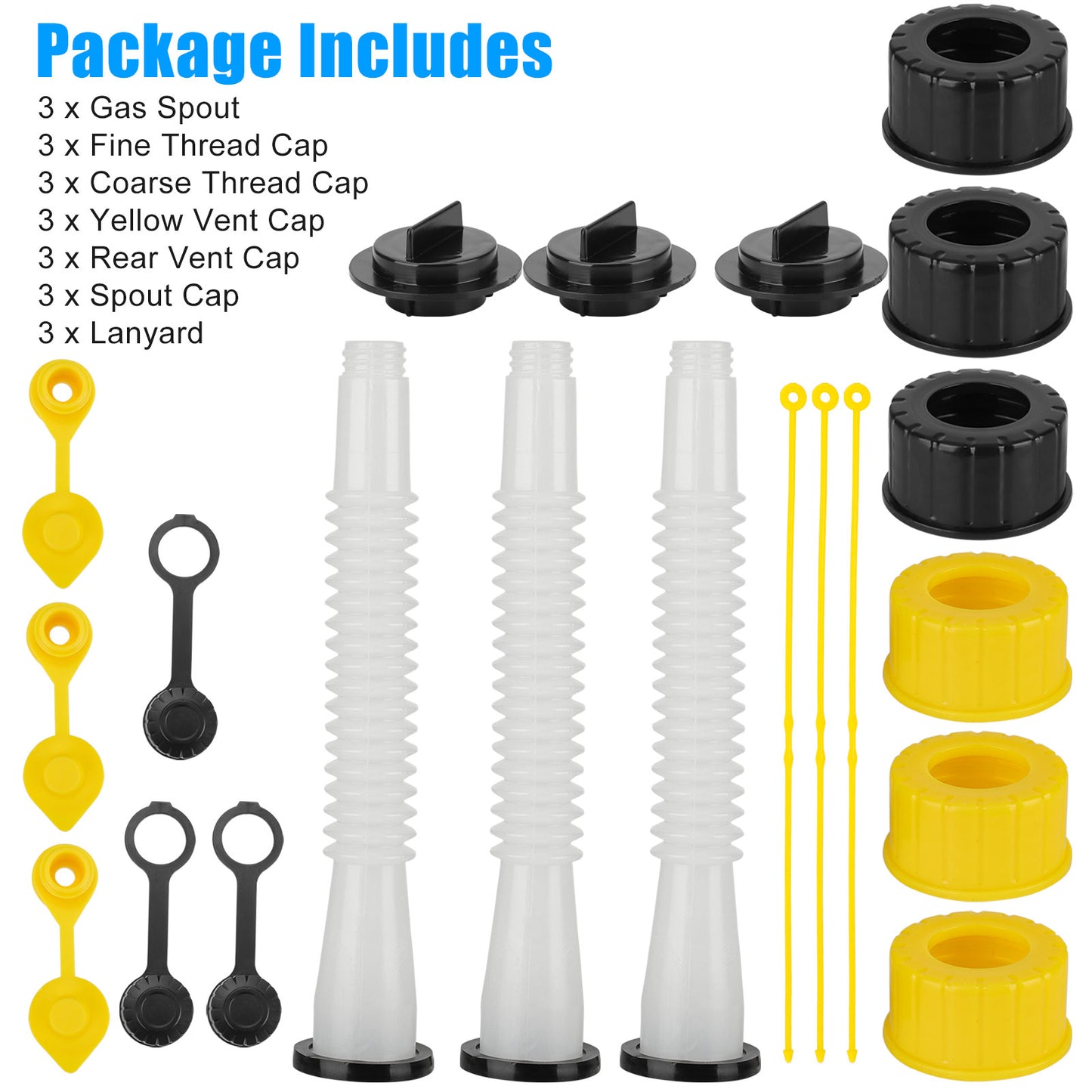 Fuel Can Spout Kit - Upgraded Design for Easy and Leak-Free Fuel Dispensing