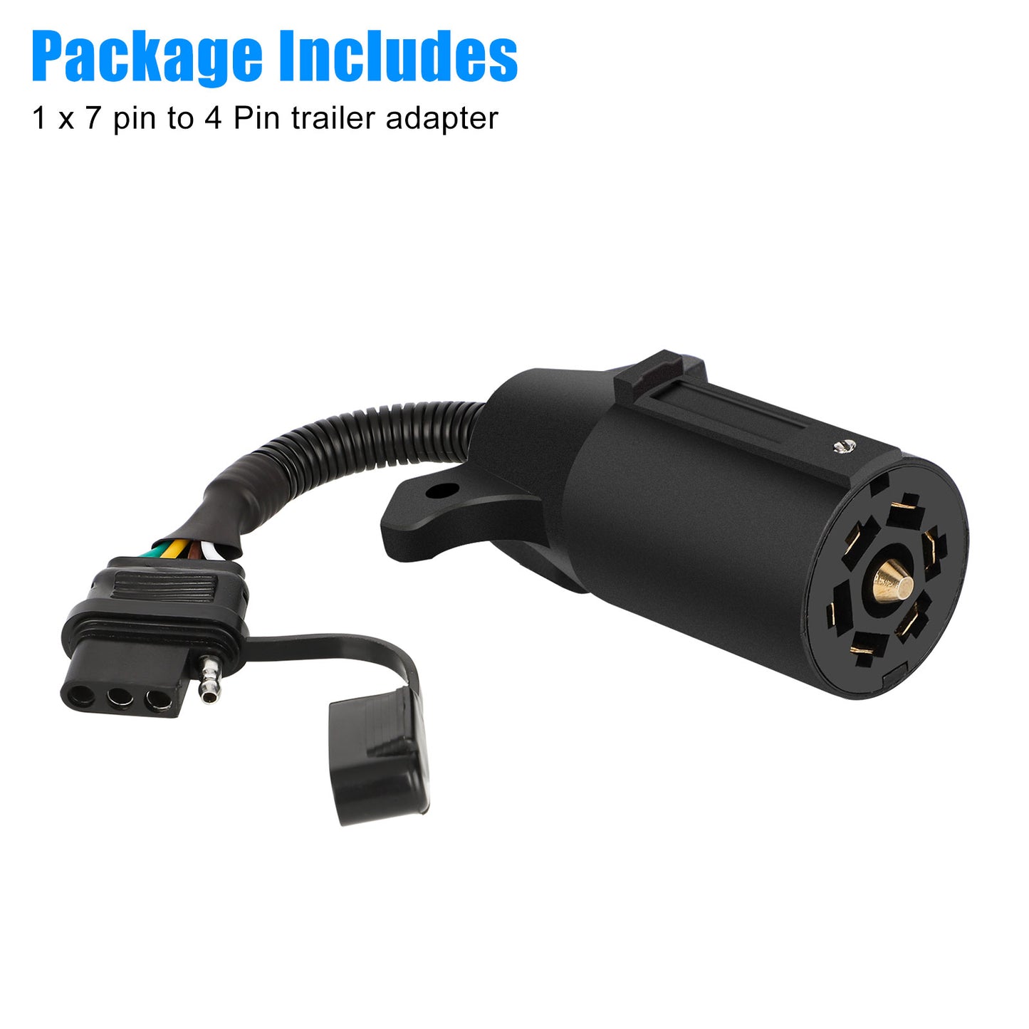Trailer Adapter - 7-Pin to 4-Pin, Seamless Integration, Robust Construction