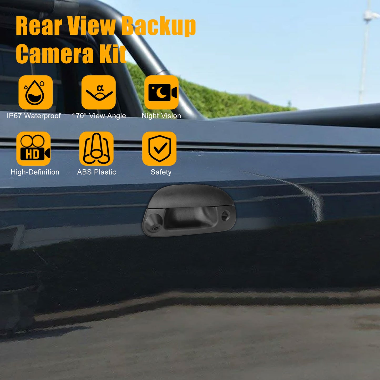 High-Definition Ford Tailgate Handle Cameras - Enhanced Night Vision, 170° Wide Angle for Reversing, Perfect Fit for 1997-2003 Ford F150,1999-2006 Ford F250, 1999-2006 Ford F350,1999-2006 Ford F450,2001-2005 Ford Explorer Sport Trac,2001-2003 Ford LOBO