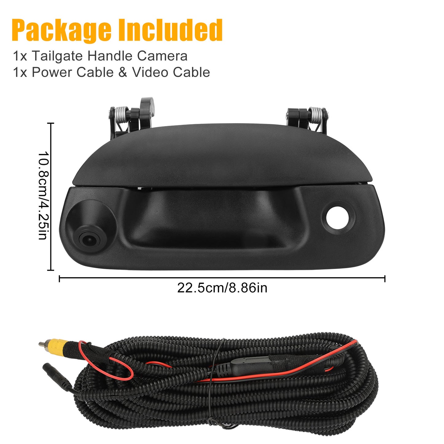 High-Definition Ford Tailgate Handle Cameras - Enhanced Night Vision, 170° Wide Angle for Reversing, Perfect Fit for 1997-2003 Ford F150,1999-2006 Ford F250, 1999-2006 Ford F350,1999-2006 Ford F450,2001-2005 Ford Explorer Sport Trac,2001-2003 Ford LOBO