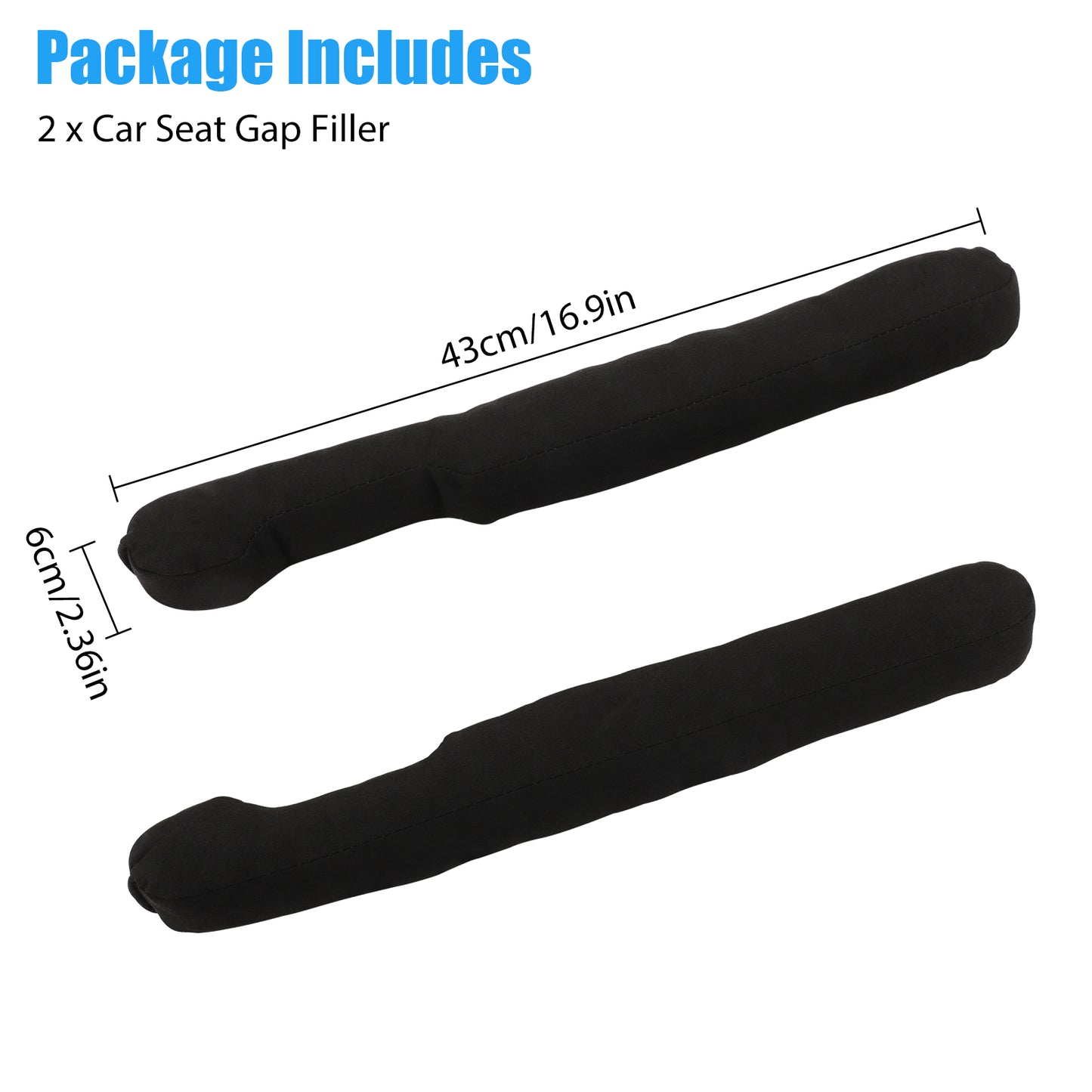 2 pcs Car Seat Gap Fillers - Prevent Items from Falling, Perfect Fit for trucks, cars, and vans, Easy to Clean and Use