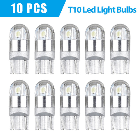 194 LED Bulb, 6500K White T10 LED Bulbs 168 LED Bulb, 2825 W5W LED Bulbs for Car Interior Dome Map Door Courtesy License Plate Lights, 10Pcs