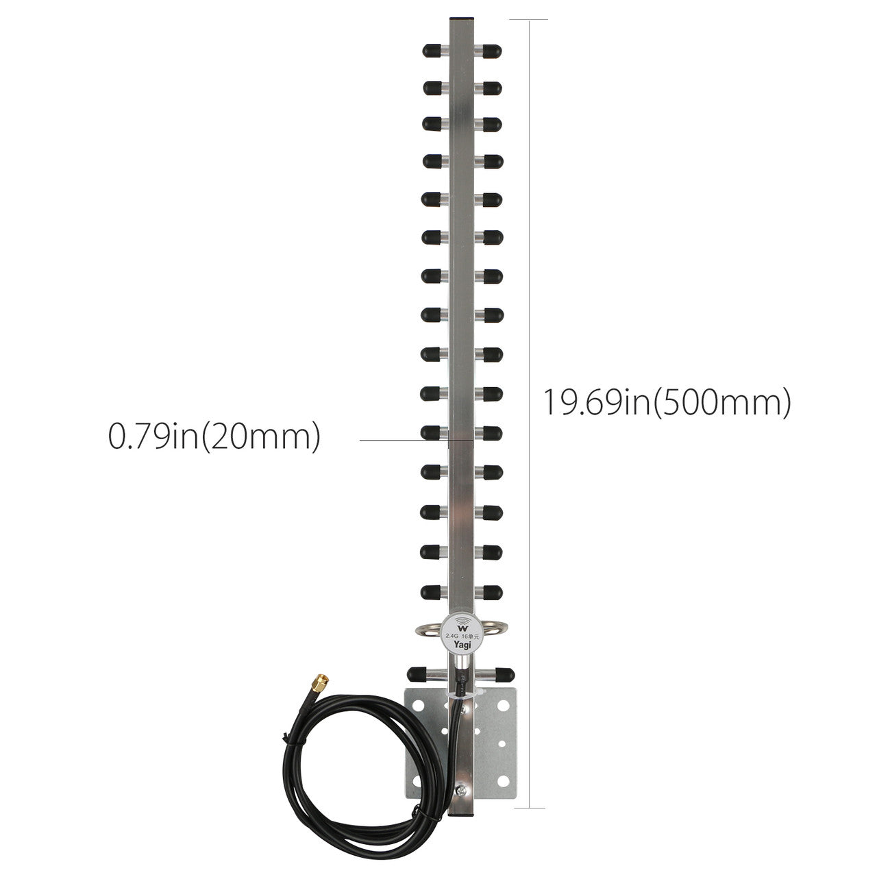 25dbi Yagi 4G LTE Antenna SMA Male Directional Cell Phone Signal Booster Amplifier Modem RG58 5 Feet Cable