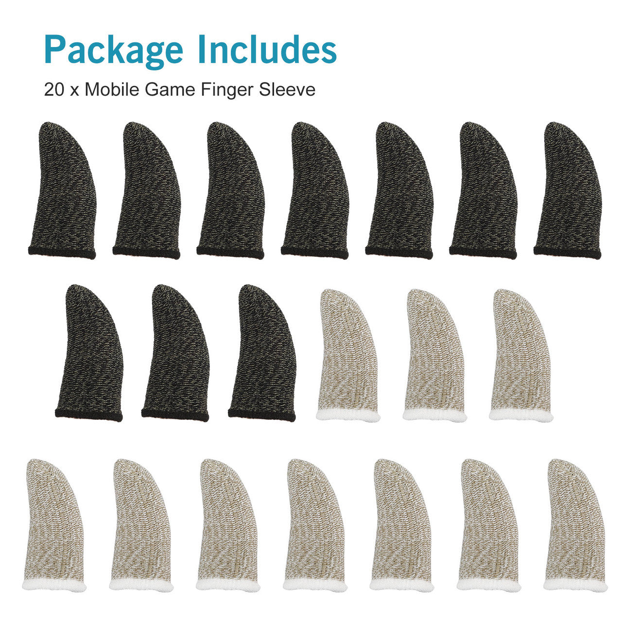 Mobile Game Finger Sleeves, Breathable Phone Gaming Finger Sleeve, Full Touch Shoot Aim Game Finger Sleeve Anti-sweat Fit for Android / iOS Phone Game