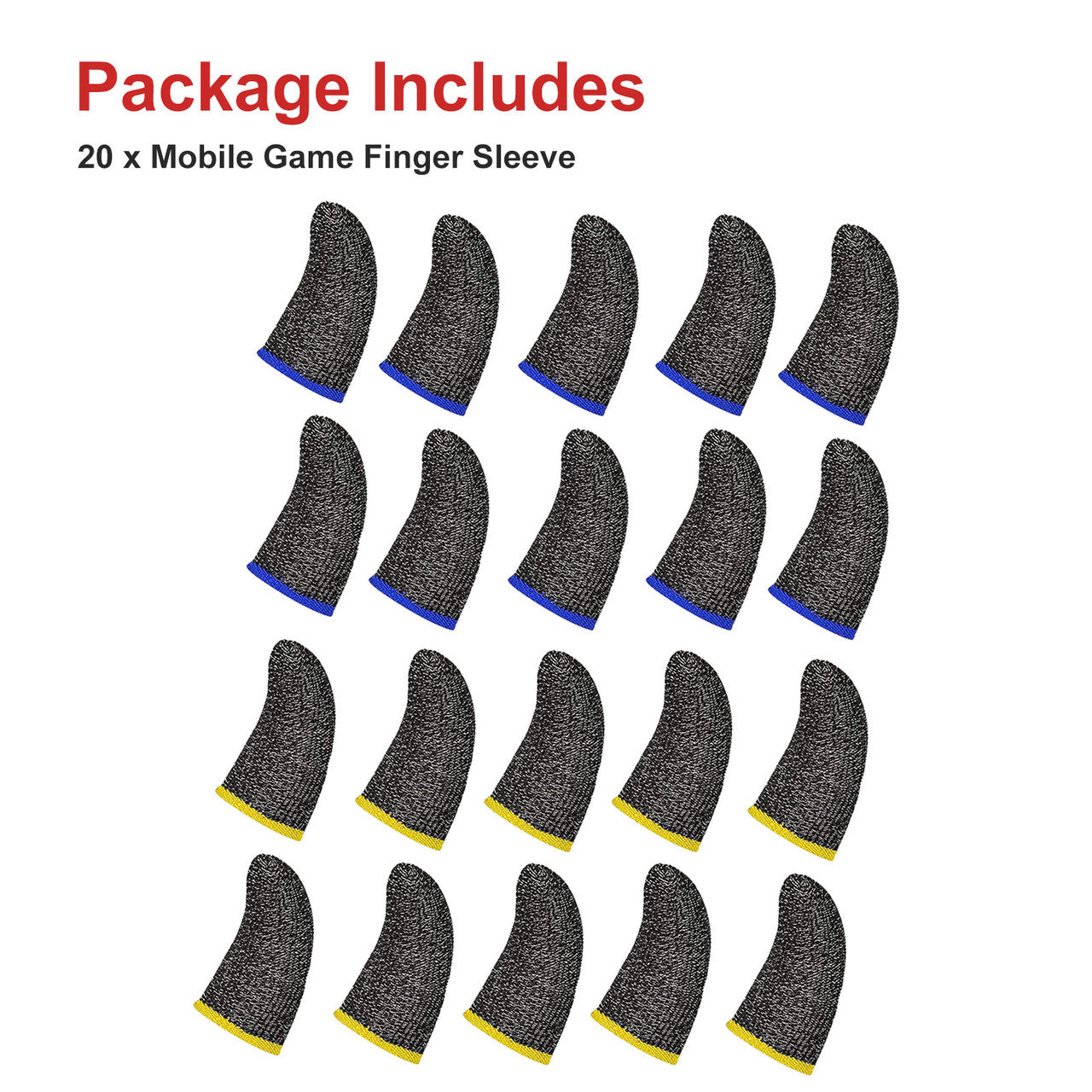 Finger Sleeves Designed for Gaming Mobile Game Controllers, 20PCS