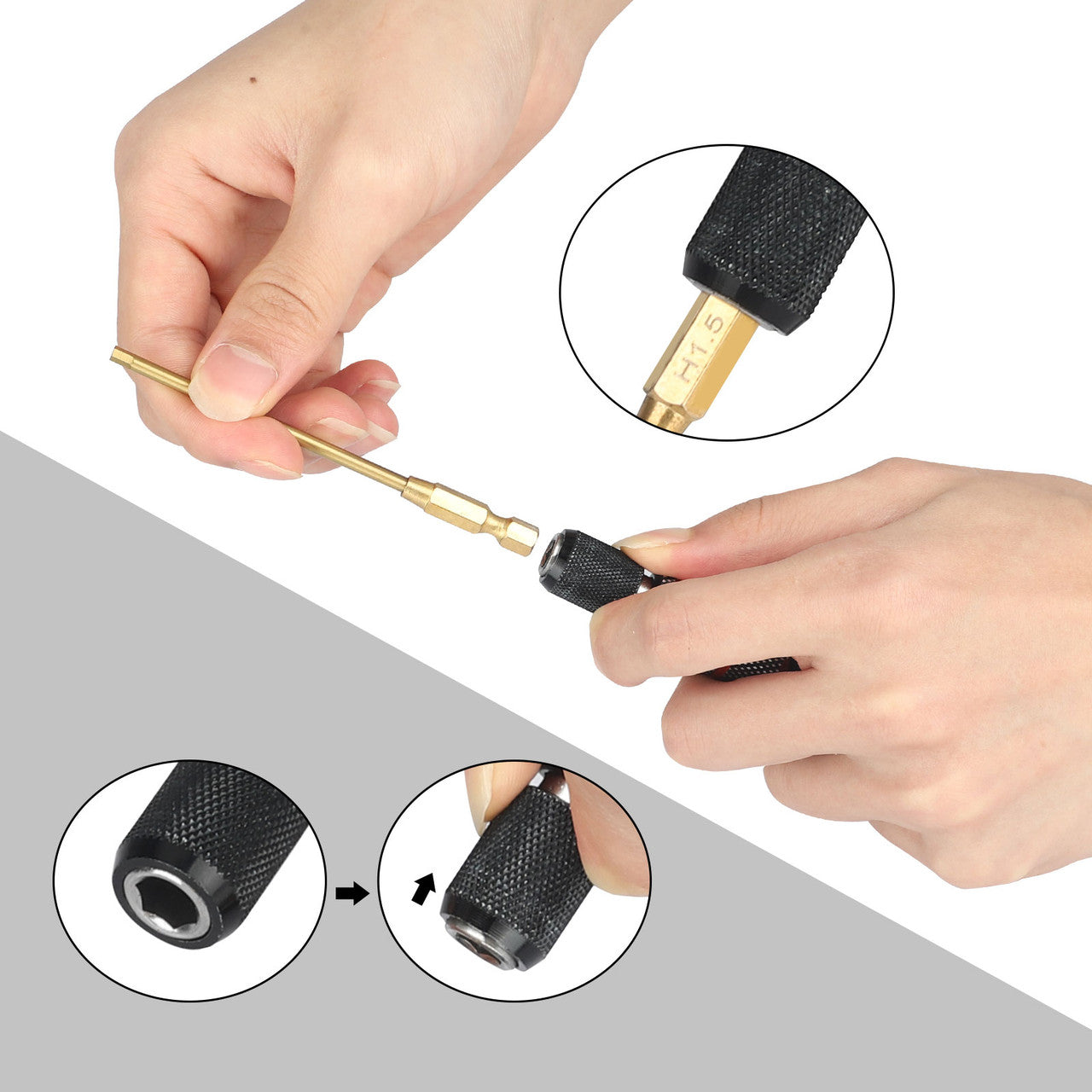 Magnetic Metric Hex Bit Set for Drill RC Tool