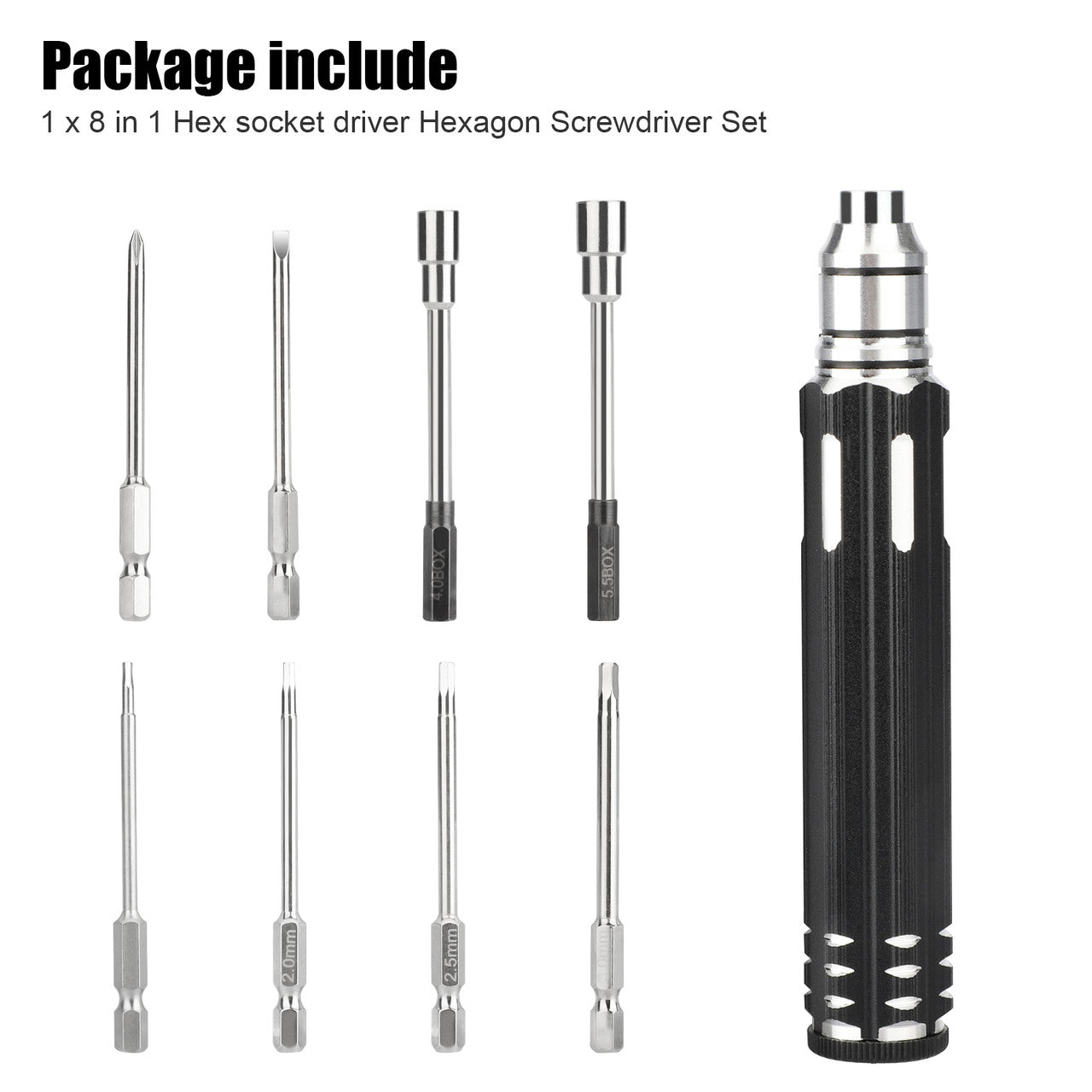 8 in 1 Hex Screwdrivers Tool Set for RC Car Helicopter Boat Repair