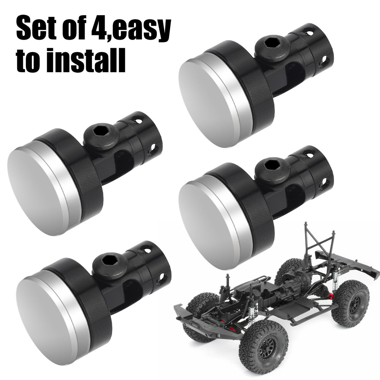 Magnetic Stealth Invisible Body Post for 1/8 1/10 AXIAL SCX10 Electric RC Car , 4 pcs