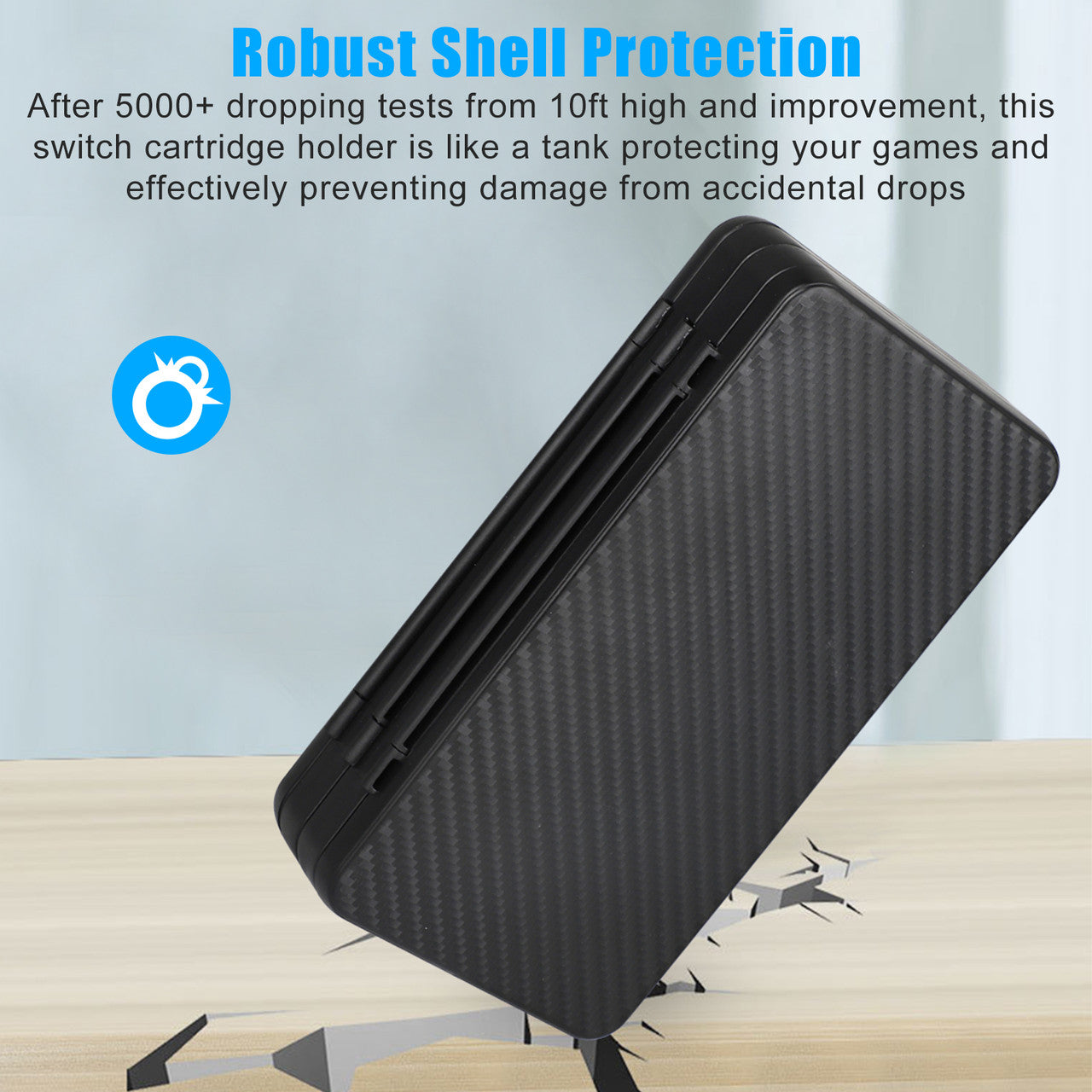 Game Card Case for Nintendo Switch/ Lite-the Game Cartridge Case Holder Can Store 72 Game Cards, Silicon Lining (Black)