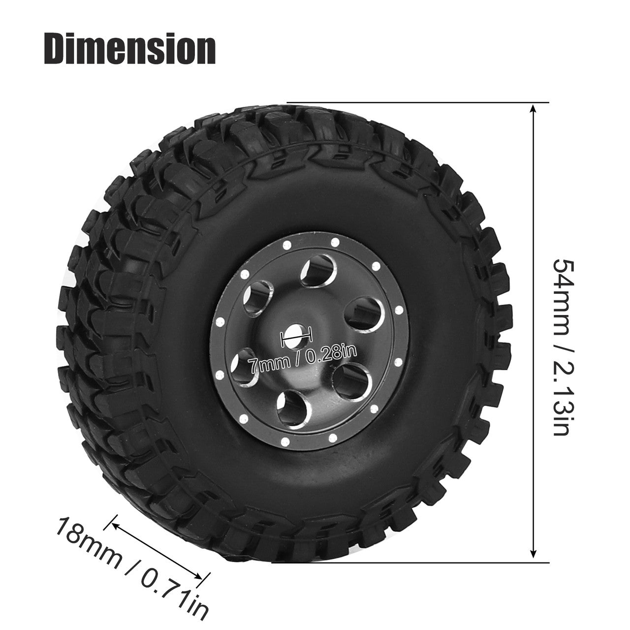 1.0 Bead lock Wheel Rims for 1/24 RC Crawler-the Wheel Rims Are Made of Quality Aluminum Alloy, CNC Machined for Precision