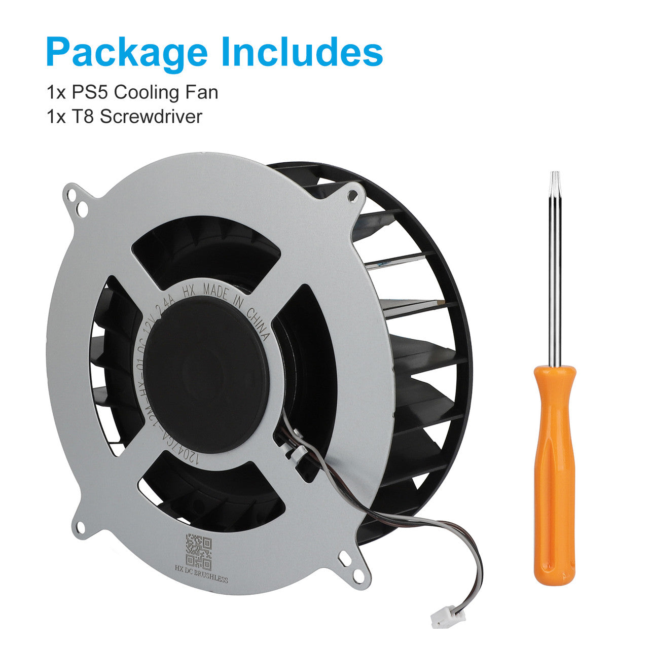 Cooling Fan Accessories for PS5 - LED Light,for Both Disc and Digital Editions,d,High-Quality silent 23 blades PS5 fan replacement