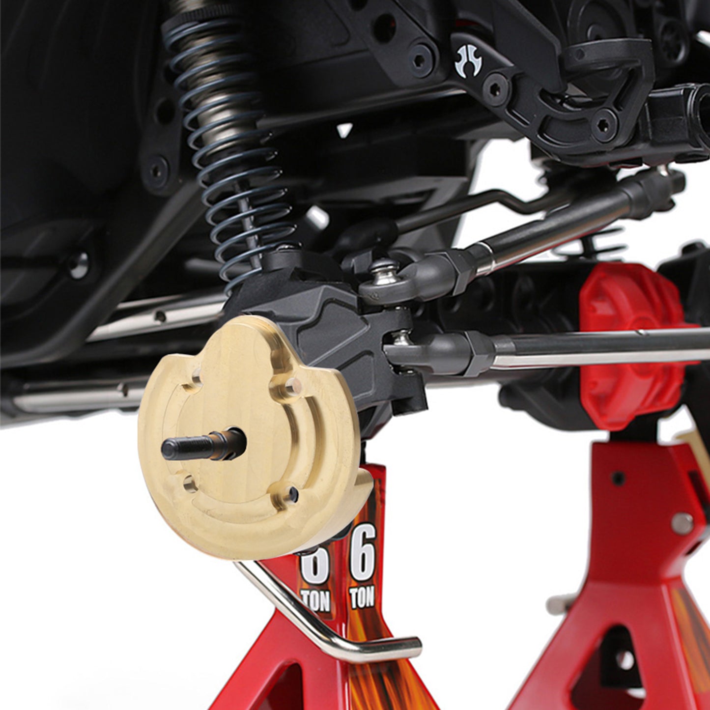 Brass Outer Portal Covers Counterweight for 1/18 Axial UTB18 Capra Buggy
