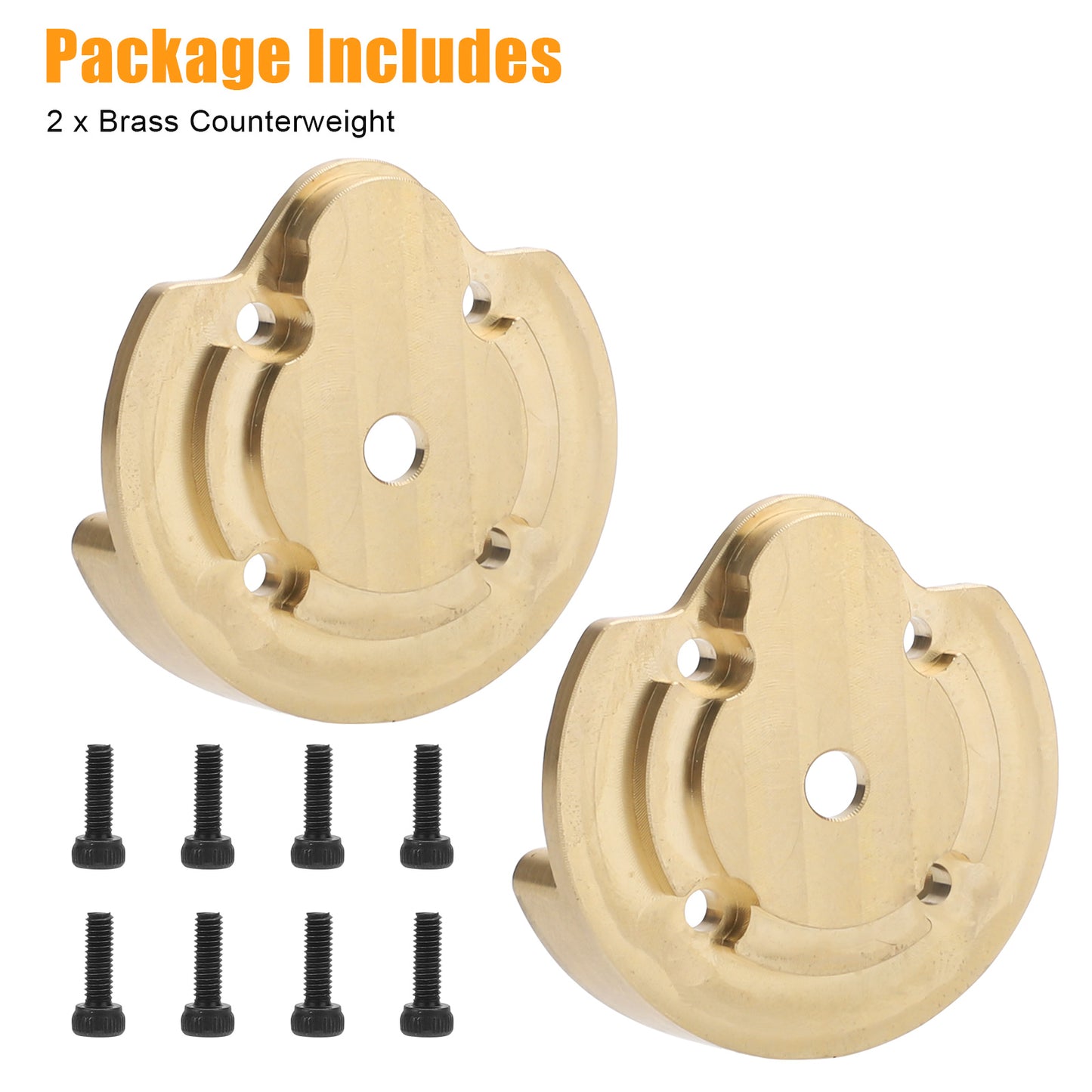 Brass Outer Portal Covers Counterweight for 1/18 Axial UTB18 Capra Buggy