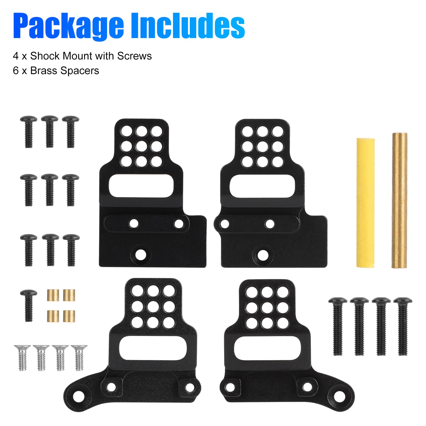 Aluminum Alloy Front/Rear Shock Mount for RC Crawler Car TRX4M