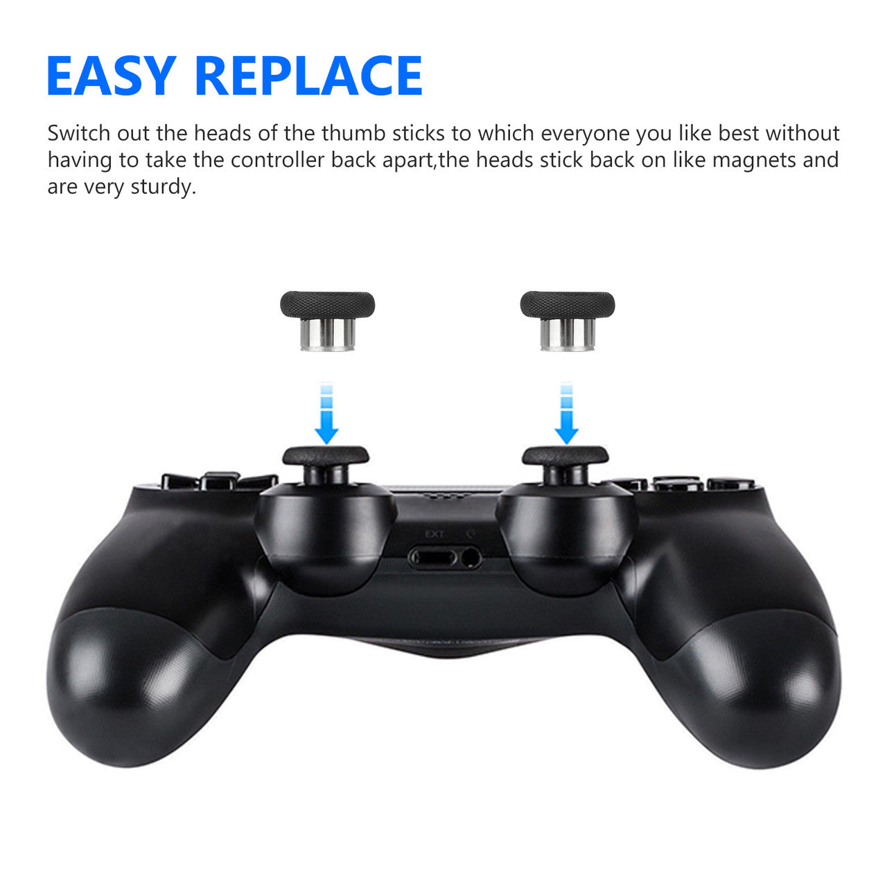 Replaceable Xbox One Elite Controller Swap Thumbstick Grips Parts Analog Joy Sticks Replacement Parts for Xbox one/S/X/Elite PS4 DualShock 4 Controller Accessories(Thumbsticks), 2pcs