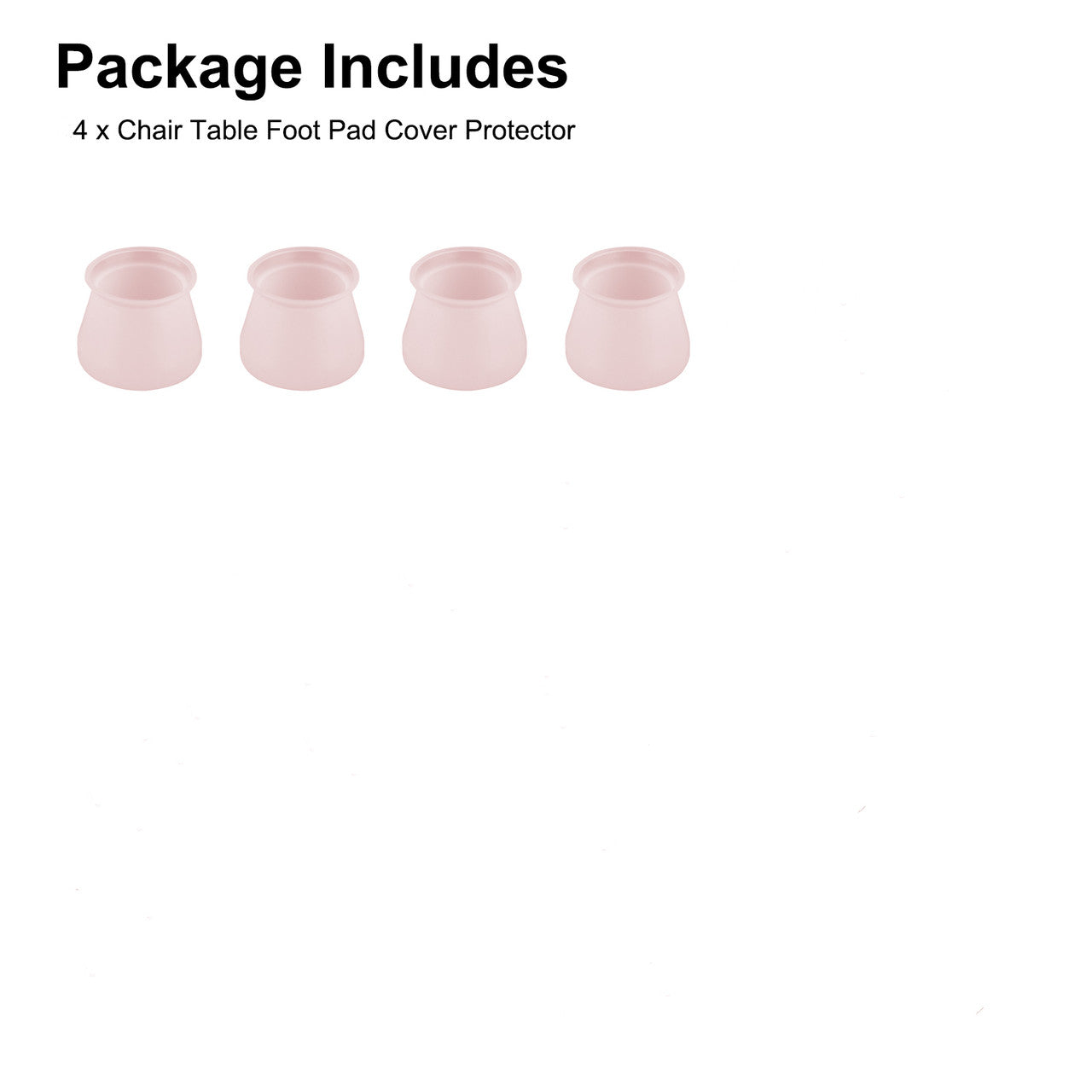 4 Pcs Silicon Furniture chair foot Protection Cover - Non-slip Table and Chair Legs Pad (Pink)