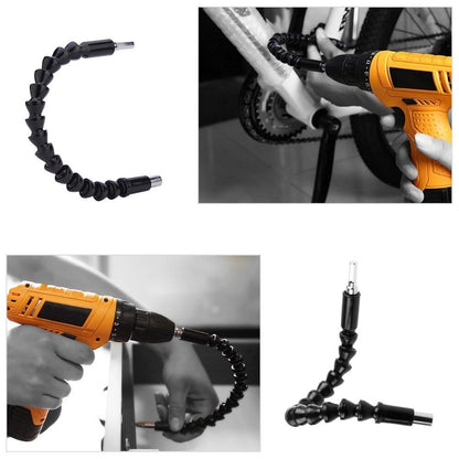 11.8" Flexible Extension Soft Shaft with Screw Drill Bit Holder with Flexible Angle Extension Bit Kit, Hexagon Drill Connection Size of 1/4 Inch Socket Adapter Magnetic, Handy, Solid Construction