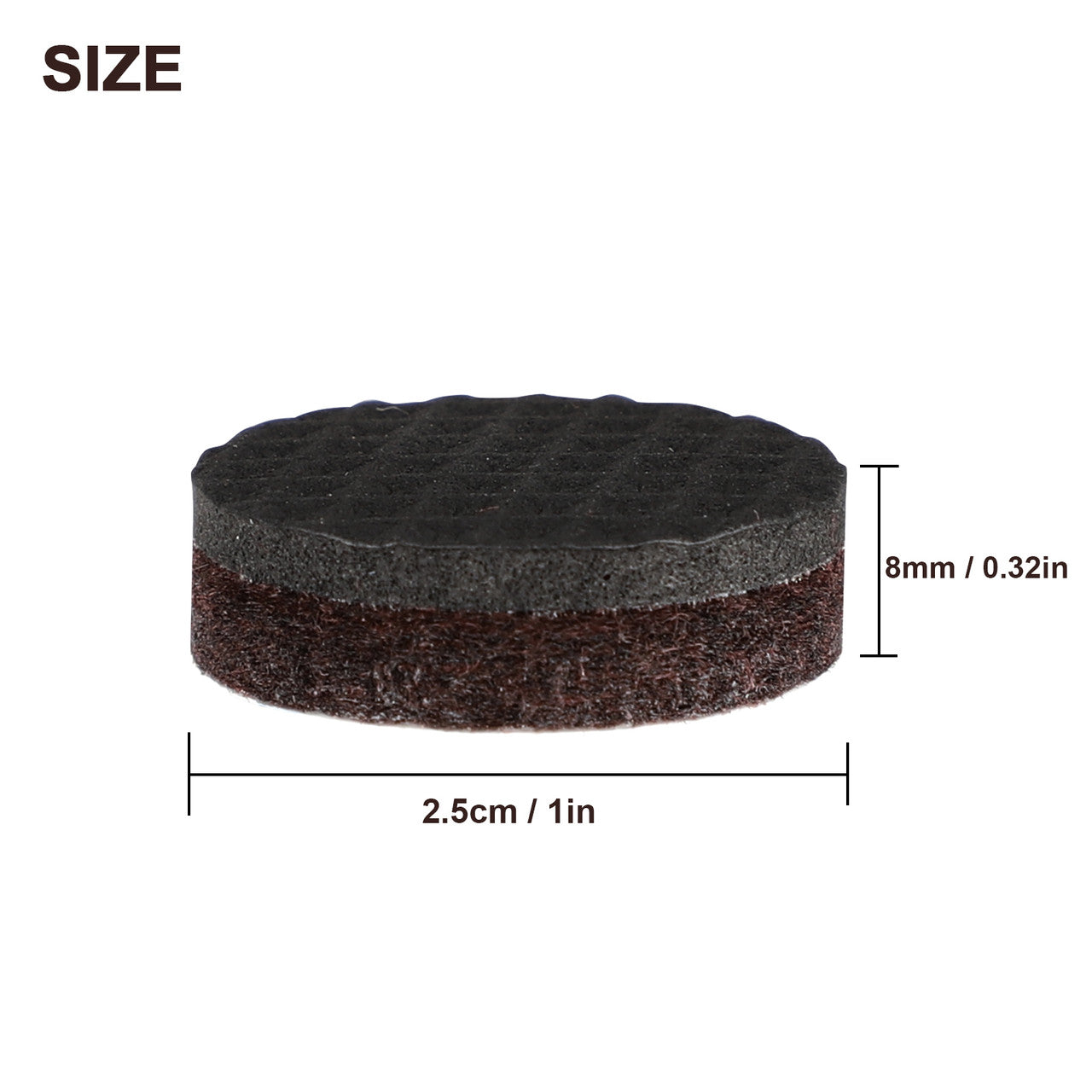 Round Non Slip Furniture Pads 36 pcs 1" Furniture Pads Rubber Feet Hardwood Floors Protection Self Adhesive Anti Scratch Chair Leg Floor Protectors Furniture Grippers for Keep in Place