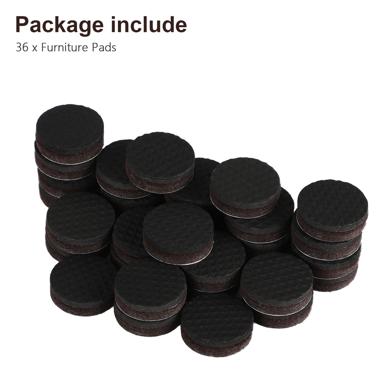 Round Non Slip Furniture Pads 36 pcs 1" Furniture Pads Rubber Feet Hardwood Floors Protection Self Adhesive Anti Scratch Chair Leg Floor Protectors Furniture Grippers for Keep in Place