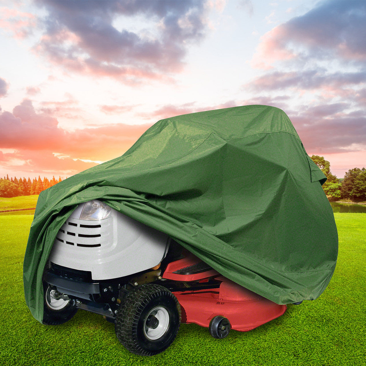 Heavy Duty Waterproof Tractor Lawn Mower Protective Cover Riding Garden Outdoor