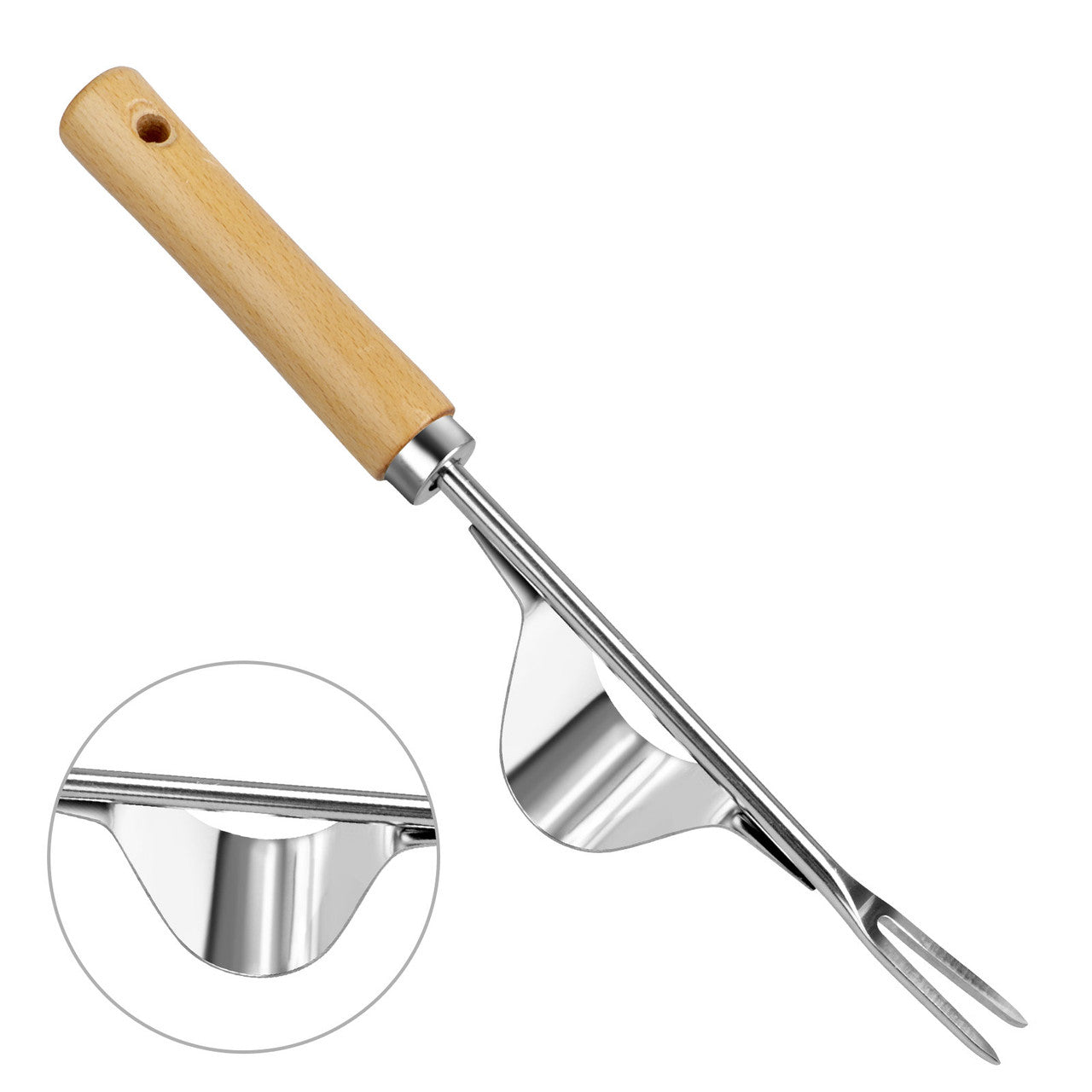 Garden Weeding Tool with Ergonomic Handle, Stainless Steel Bend-Proof for Easy Weed Removal