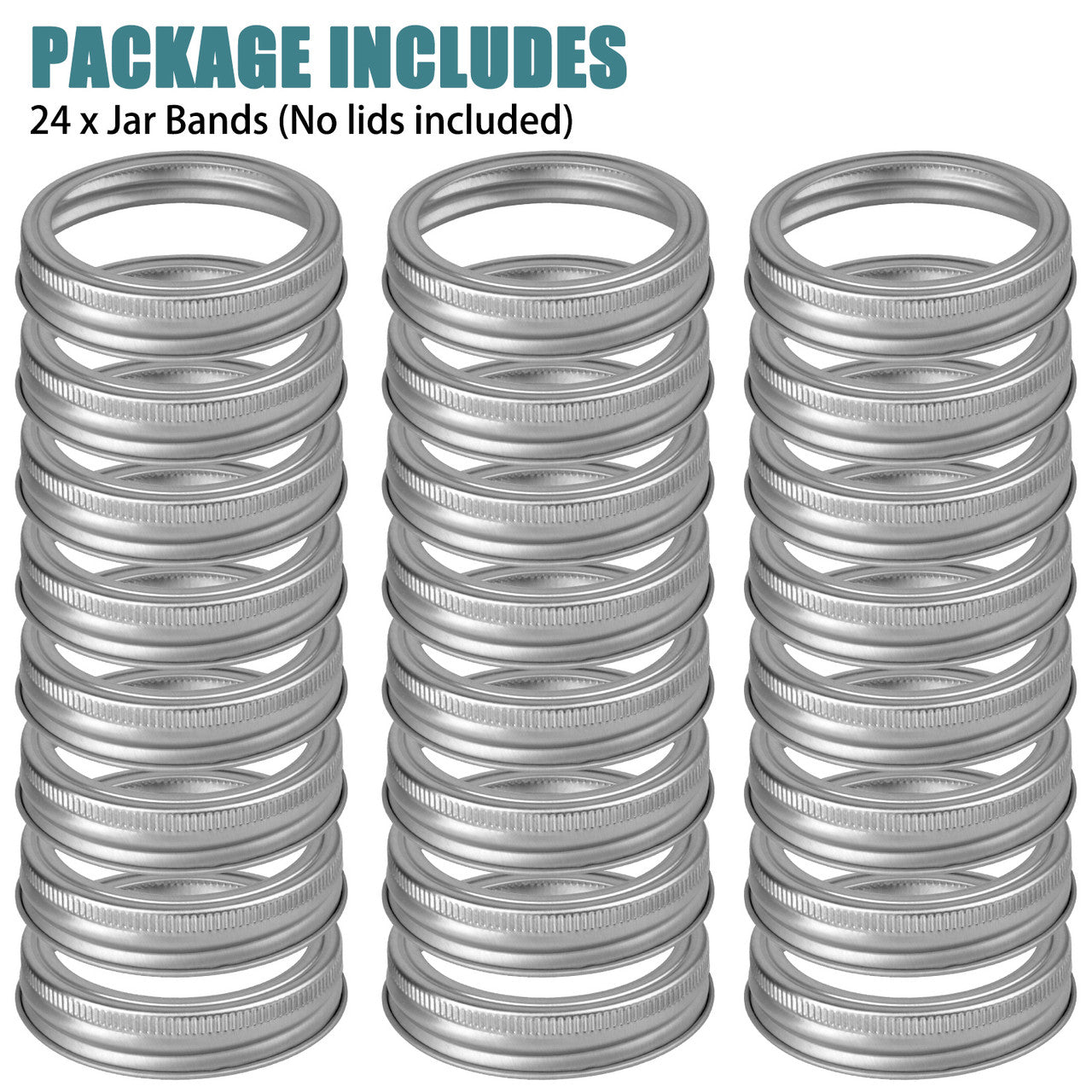 24pcs Replacement Band Rings for Mason Jar, 70mm
