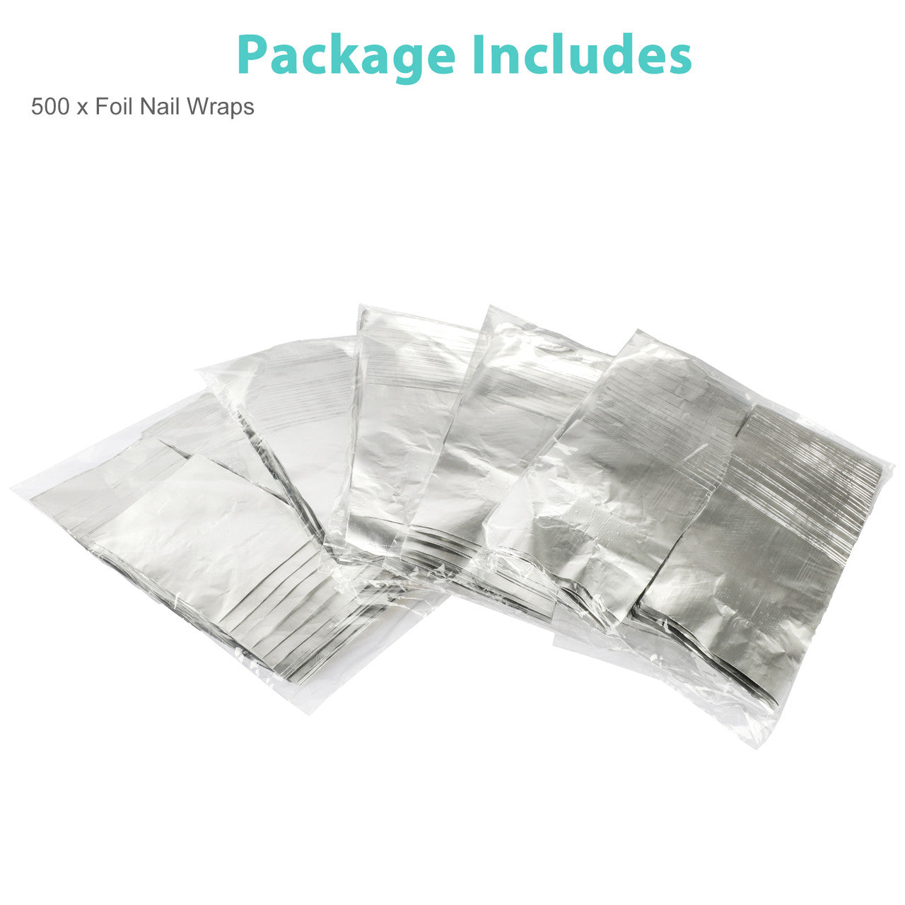 500pcs Nail Polish Remover Soak-off Foil Wraps with Cotton Pad for Acrylic/UV/Gel Polish