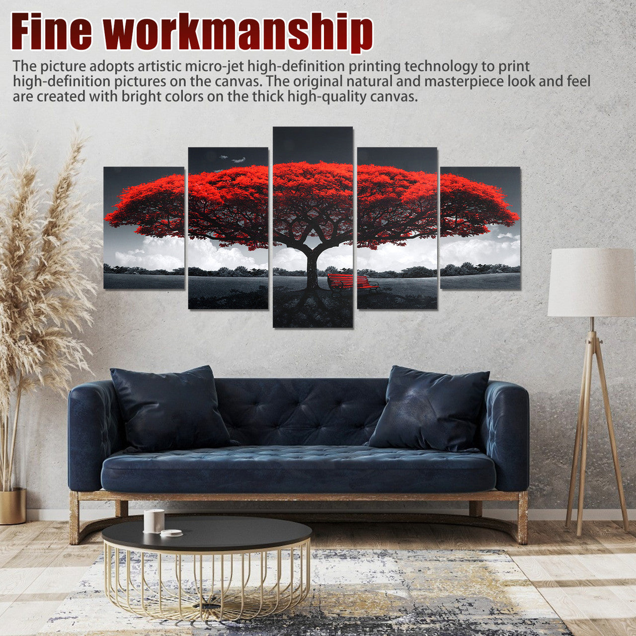 5 Consecutive Paintings Canvas Printing Micro-Jet High-Definition Printing Decorative Painting