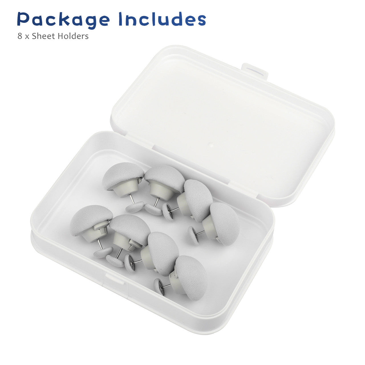 Mushroom Sheet Holders for Bedroom, Home, Bathroom, etc., Lightweight, Safe and Durable, 8Pcs