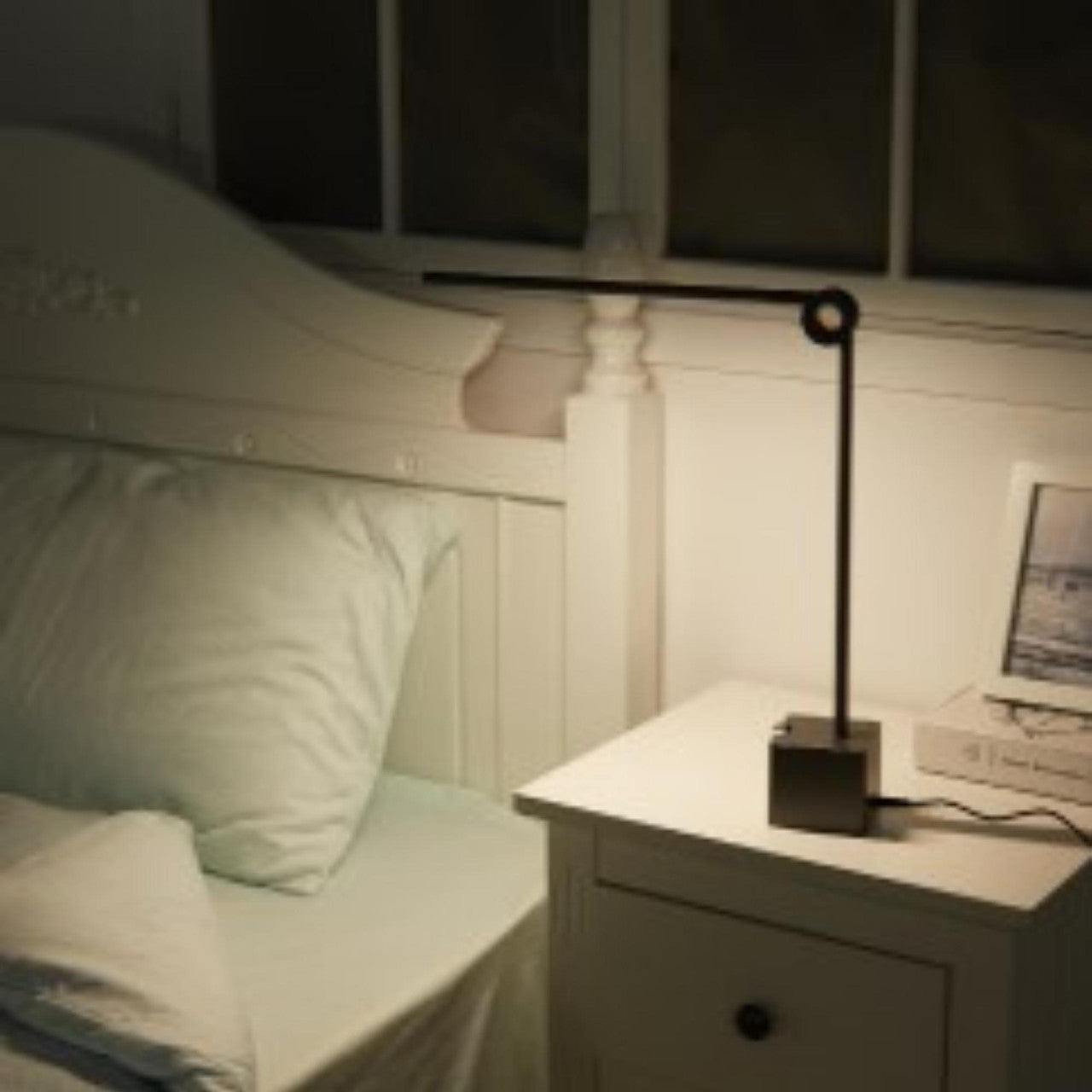 Geometric Table Reading Light, LED Office Desk Lamp With 3 Color Modes, Smart App Controls,Dark Gray