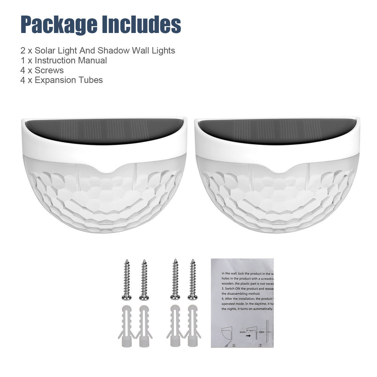 Solar Fence Lights with a Unique Design and has Solar Charging Capabilities, Water-Proof