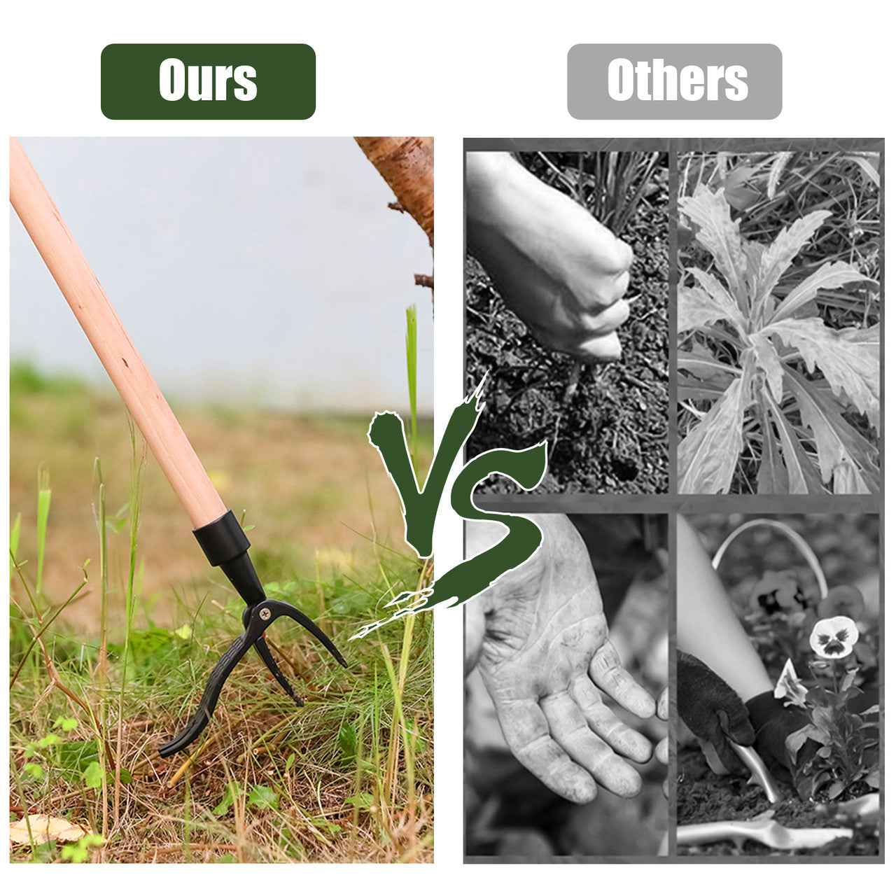 Energy Saving Stand Up Weed Puller, Durable, Rust-Proof and Easy to Use for Safe and Efficient Work