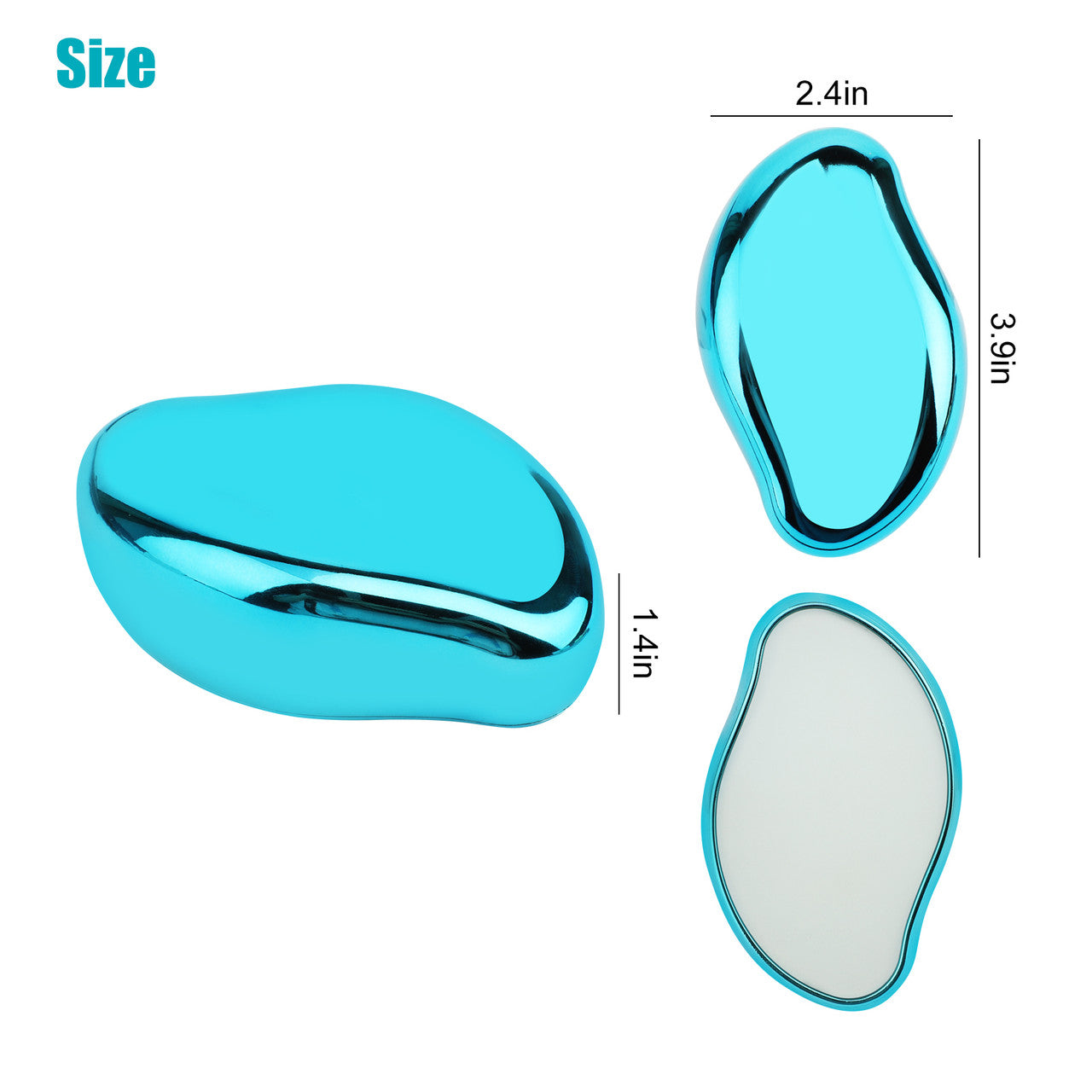 Upgraded Crystal Hair Eraser-Nano Body Hair Remover, Safe Painless Hair Removal and Skin Exfoliator Tool, Removal Epilator Reusable (Black)