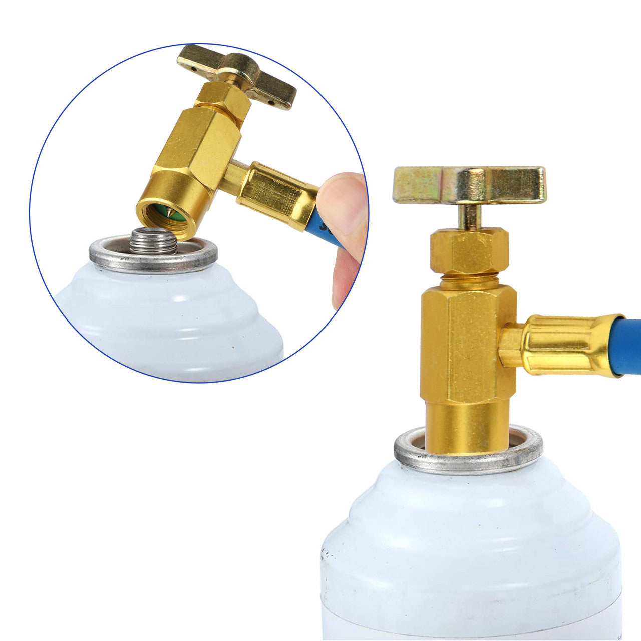 R134a Refrigerator Freon Recharge Hose with Bullet BPV31 Piercing Valve - Include R12 to R134a Conversion Kit for A/C Pro Refrigerant & BPV31 ( Refrigerator Freezer Fluoridation Kit Tool )