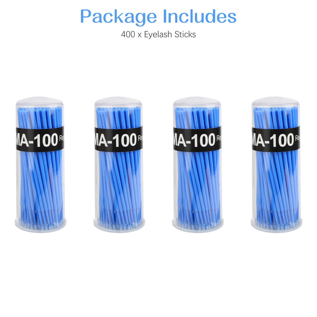 400 Pieces Micro Brush - 2MM Soft Micro Applicator Brush Swabs for Eyelash Extension, Disposable Dental Eyelash Swabs Mascara Wand (Blue)