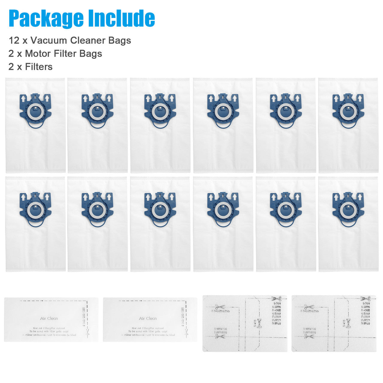 16 Pieces Vaccum Cleaner Bags Filter Bags and Filters - For Miele Vacuum Cleaner