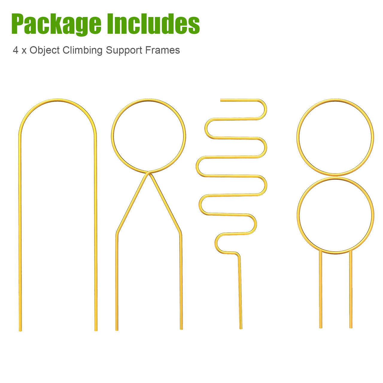 4 Packs Metal Indoor Plant Trellis - Small Metal Plant Support , Multi-Styled Small Trellis ,House Plant Trellis Indoor Plant Support Stake