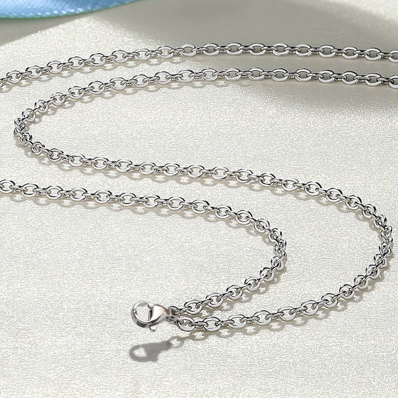 50 Packs Stainless Chain Necklace - 2MM Stainless Steel Link Cable Chain Necklace Bulk for DIY Jewelry Making Supplies Silver (18 Inches)