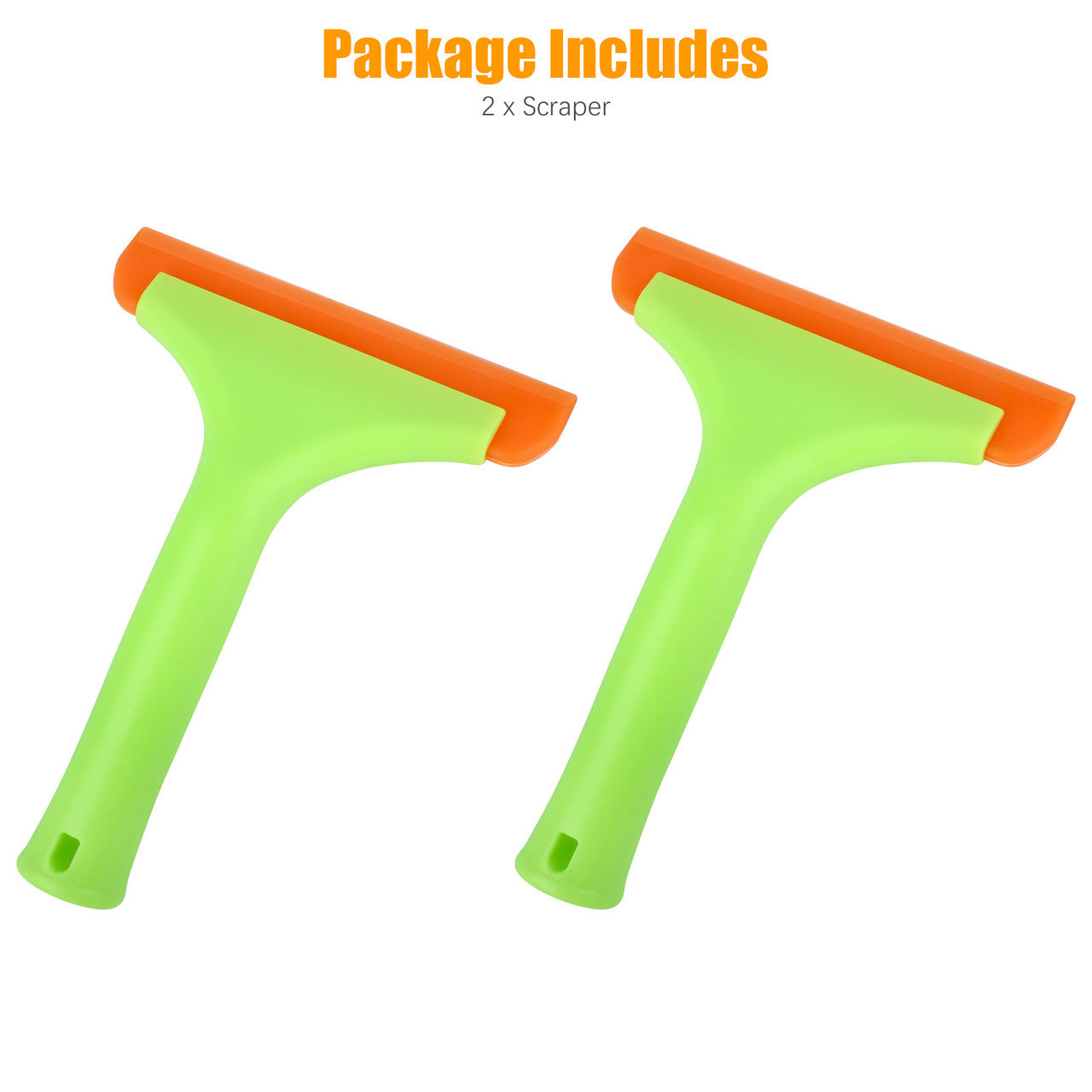 2 Packs Silicone WIndow Squeegee - Shower Squeegee, Glass Door, Mirror, Car Windshield, Sideview Mirrors, Vanity, Countertop Cleaning