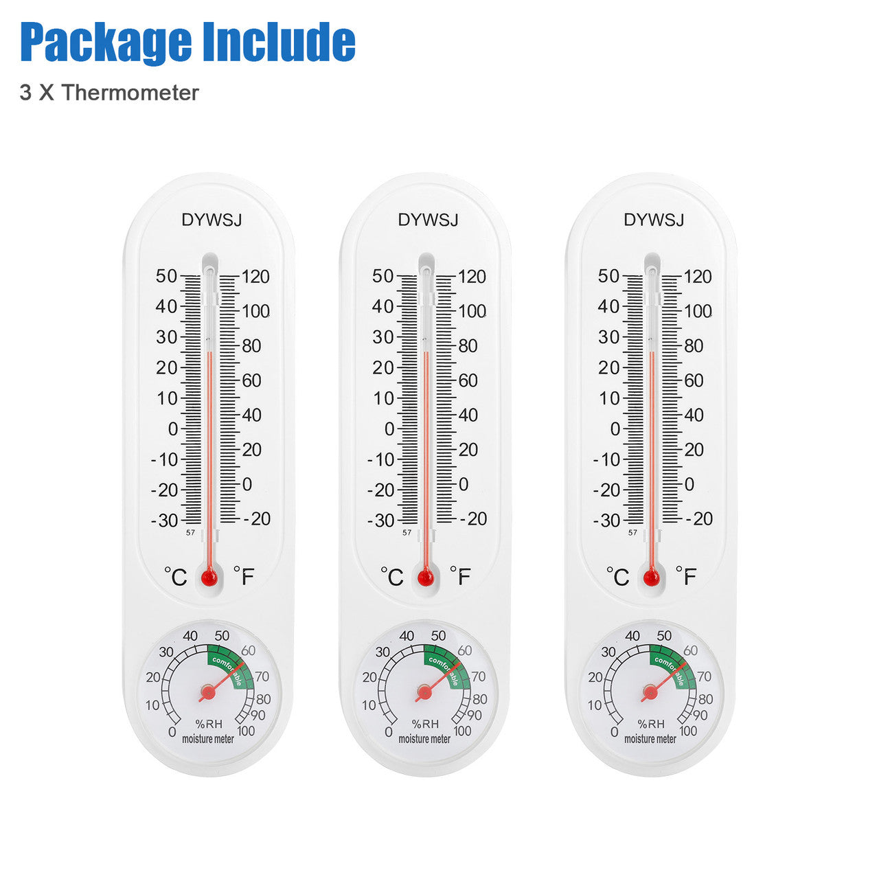 3 Packs Hygrometer For Garden Greenhouse Horticulture - For Patio Cellar Garden