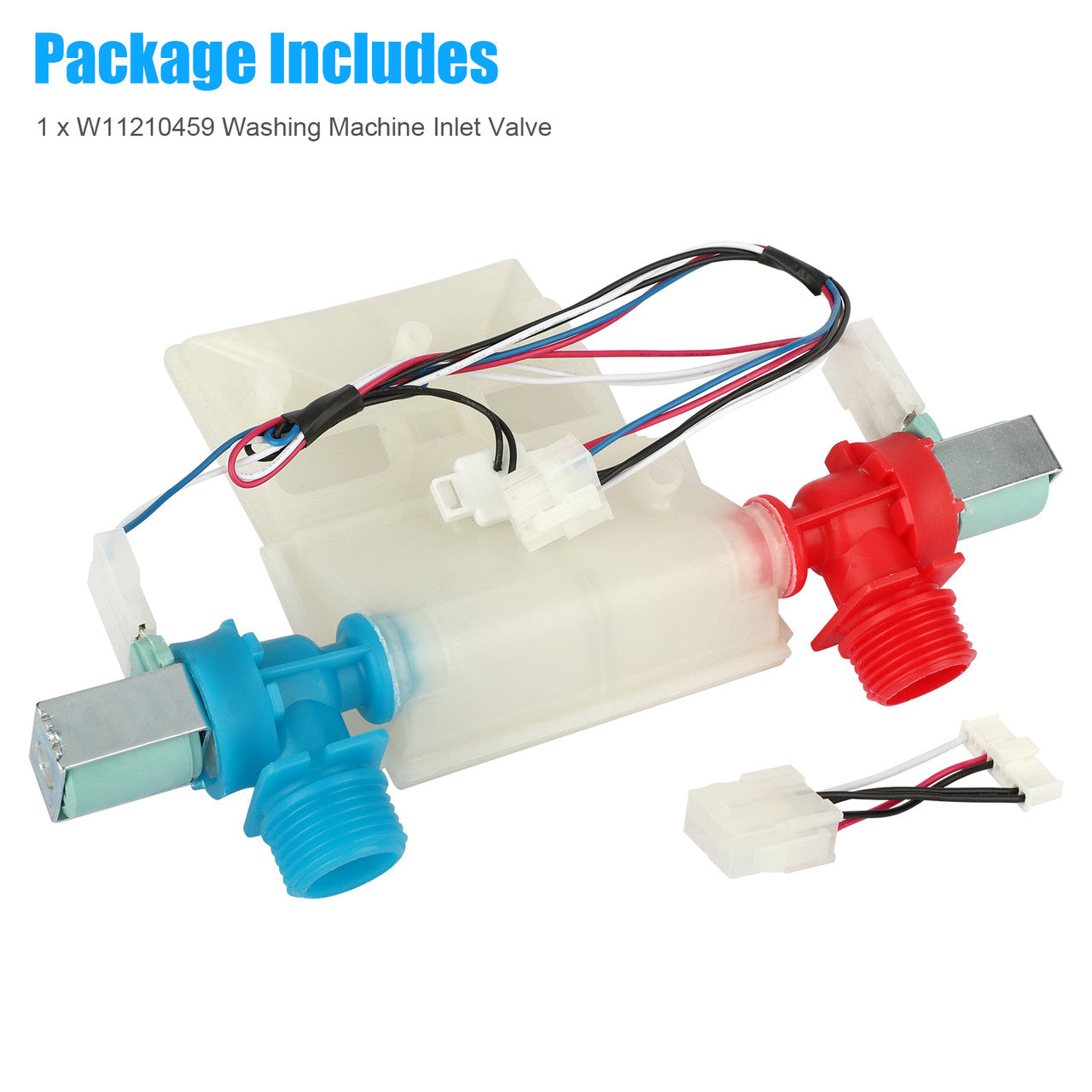 Washing Machine Inlet Valve - W11210459 Replacement compatible with Maytag, Kenmore, Amana, Crosley, Inglis, Roper (White)