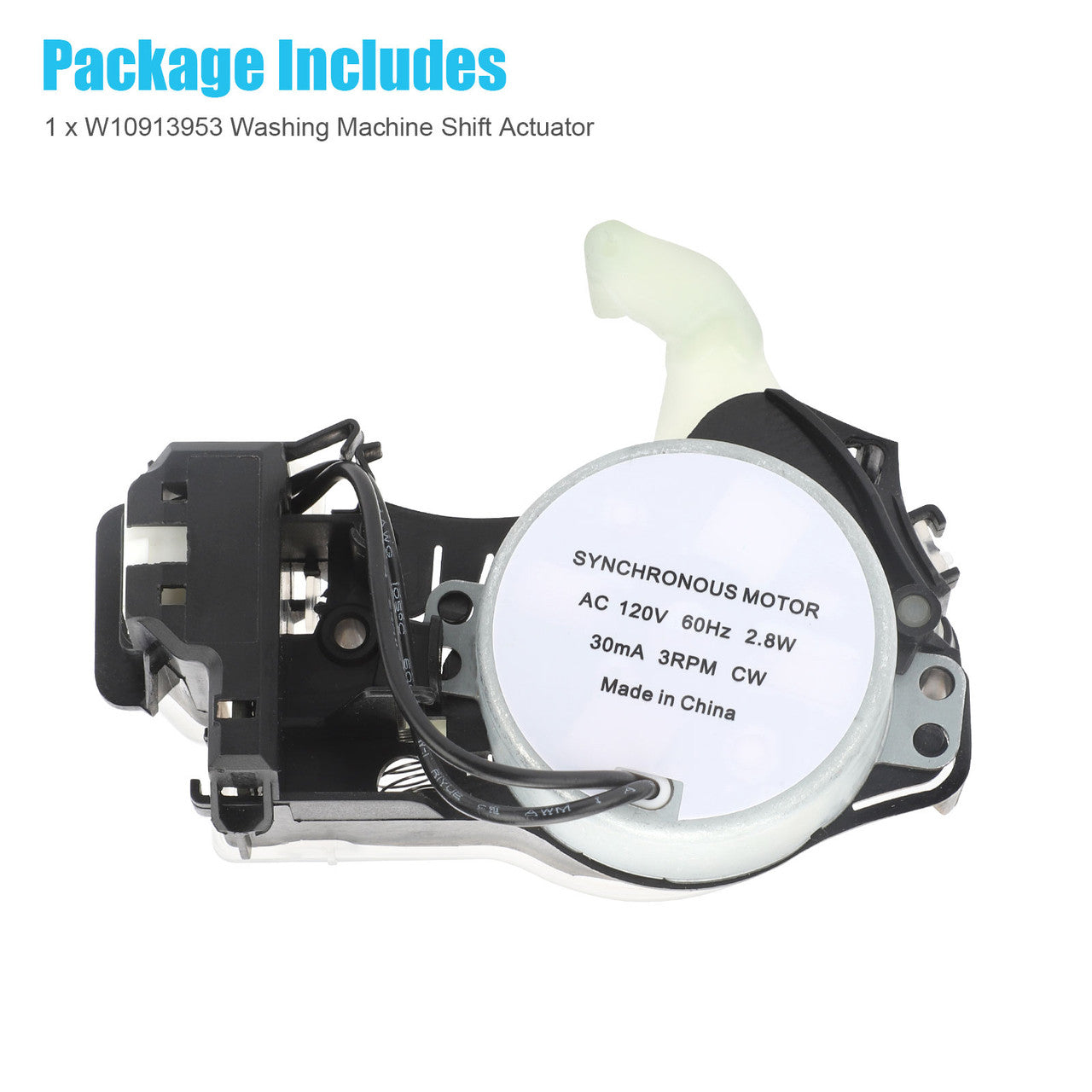 W10913953 Washing Machine Shift Actuator - Compatible with Whirlpool, Amana, Crosley, Inglis, Roper washing machines (Silver)