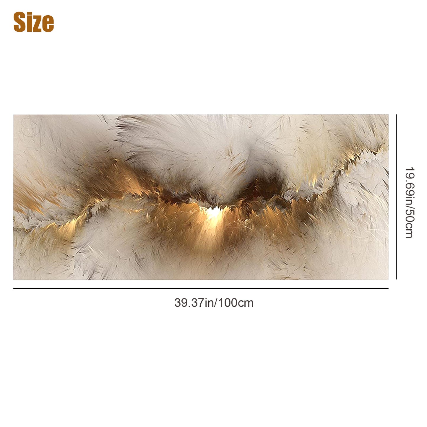 Cloud Abstract Canvas Mural 50*100