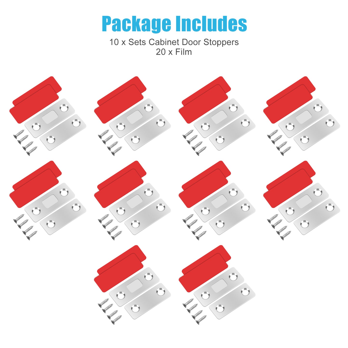 10-Pack Cabinet Door Stoppers