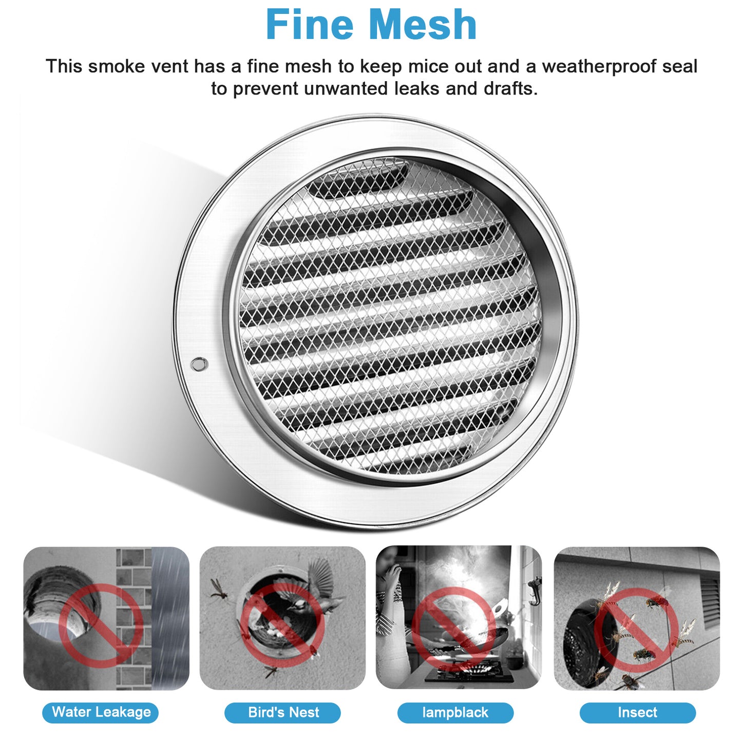 4 Inch 304 Stainless Steel Exhaust Pipe Vent