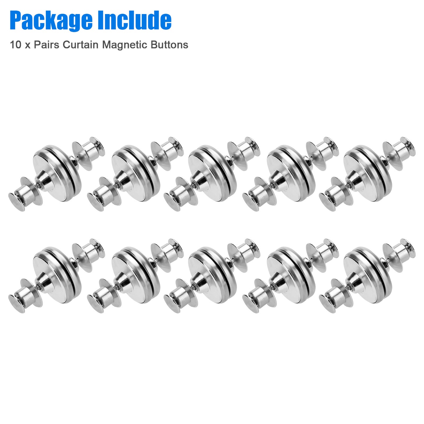 10 pairs curtain metal magnetic Buttons for anti-light leakage