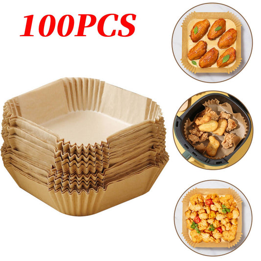 100Pcs Special Square Paper for Air Fryer