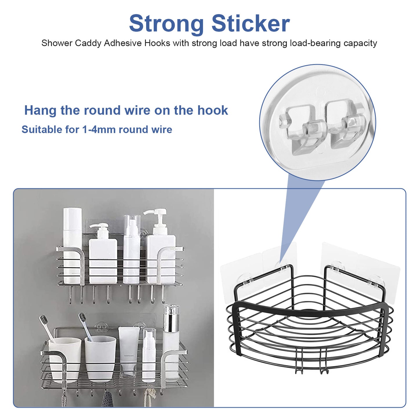 Shower Adhesive Hooks replacement