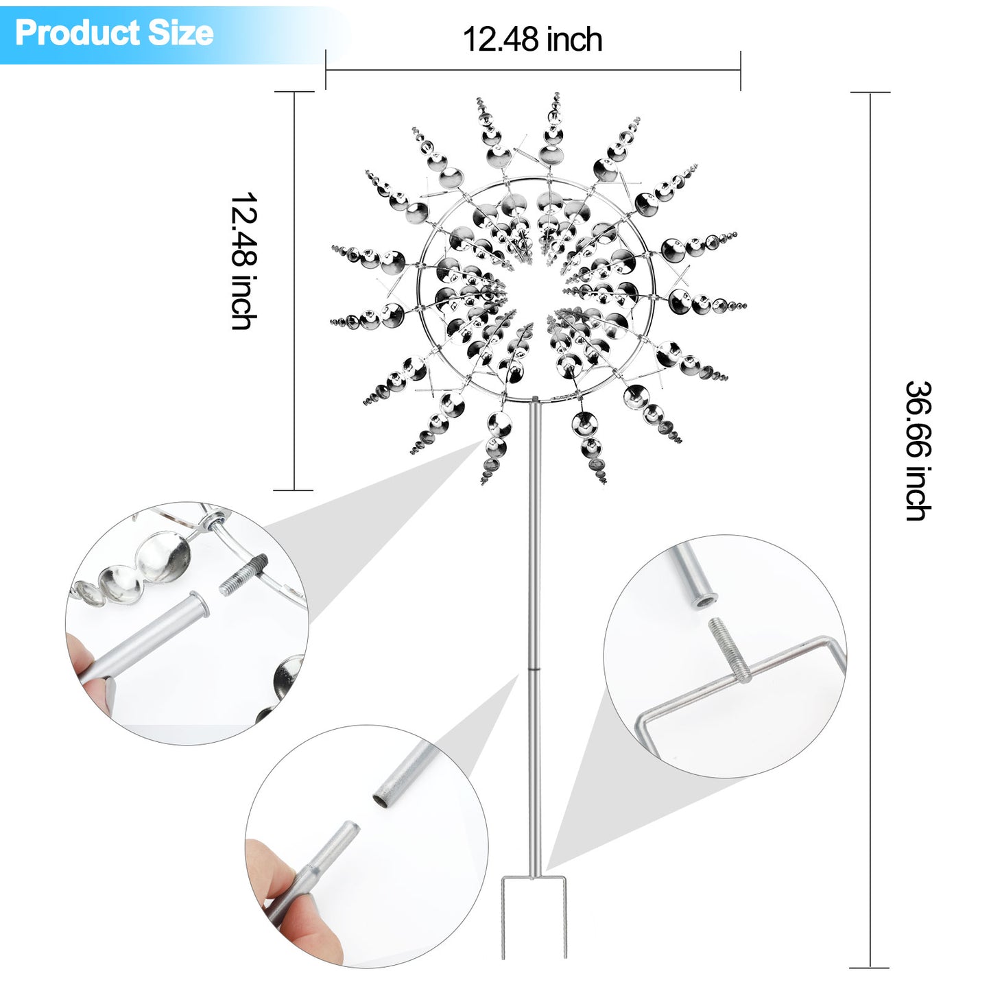 Metal outdoor Windmill