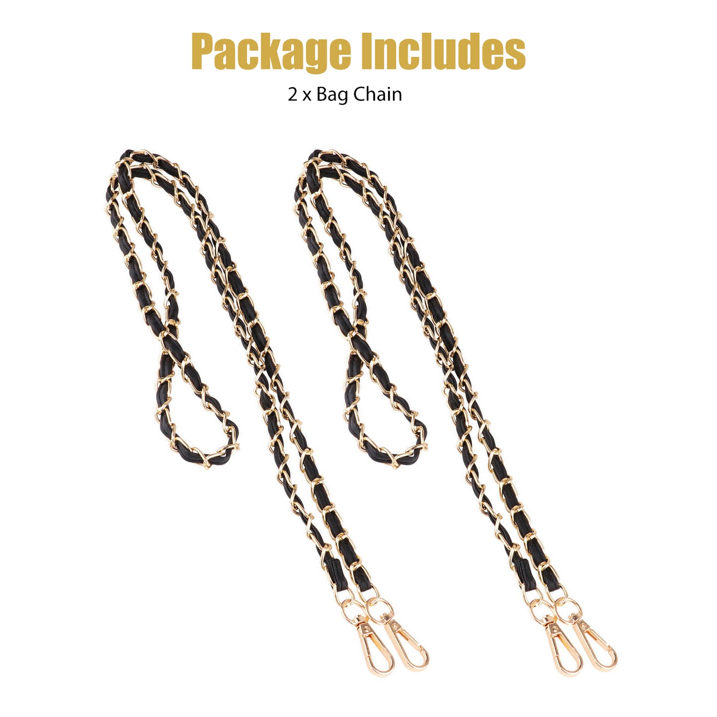 Chain strap with Leather Metal